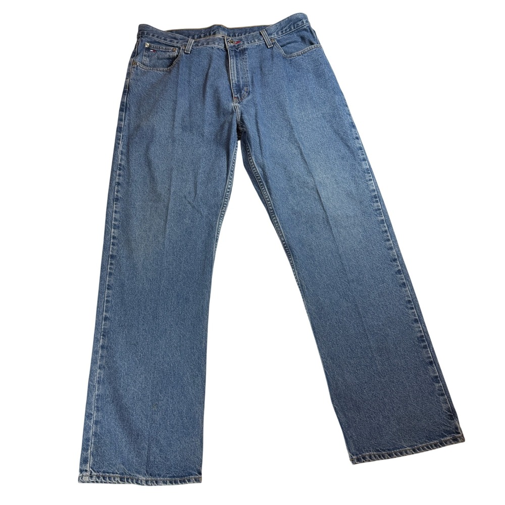 VTG Tommy Jeans Mens 38x32 Medium Wash Blue Straight Leg Denim Pants